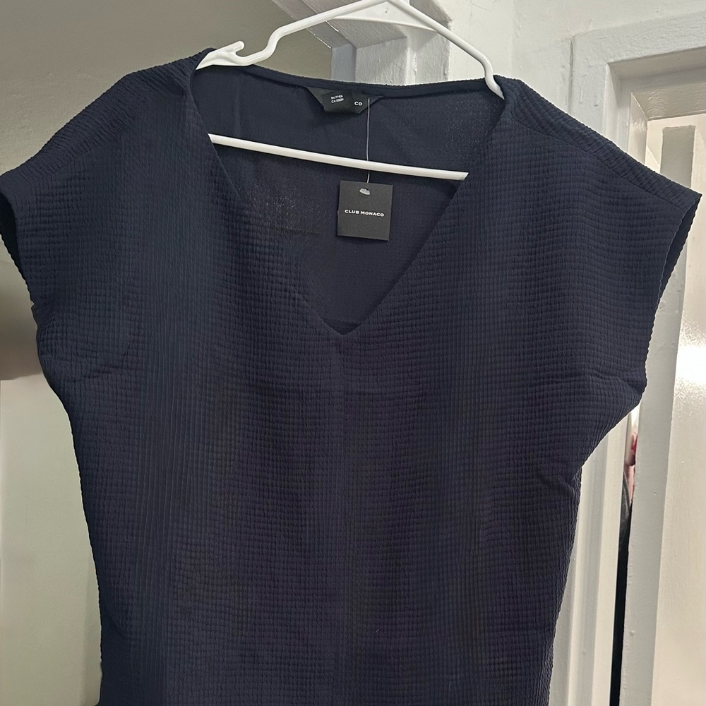 Club Monaco Ayle Top Chemise Navy/Bleu Marine Top Size XS  NWT